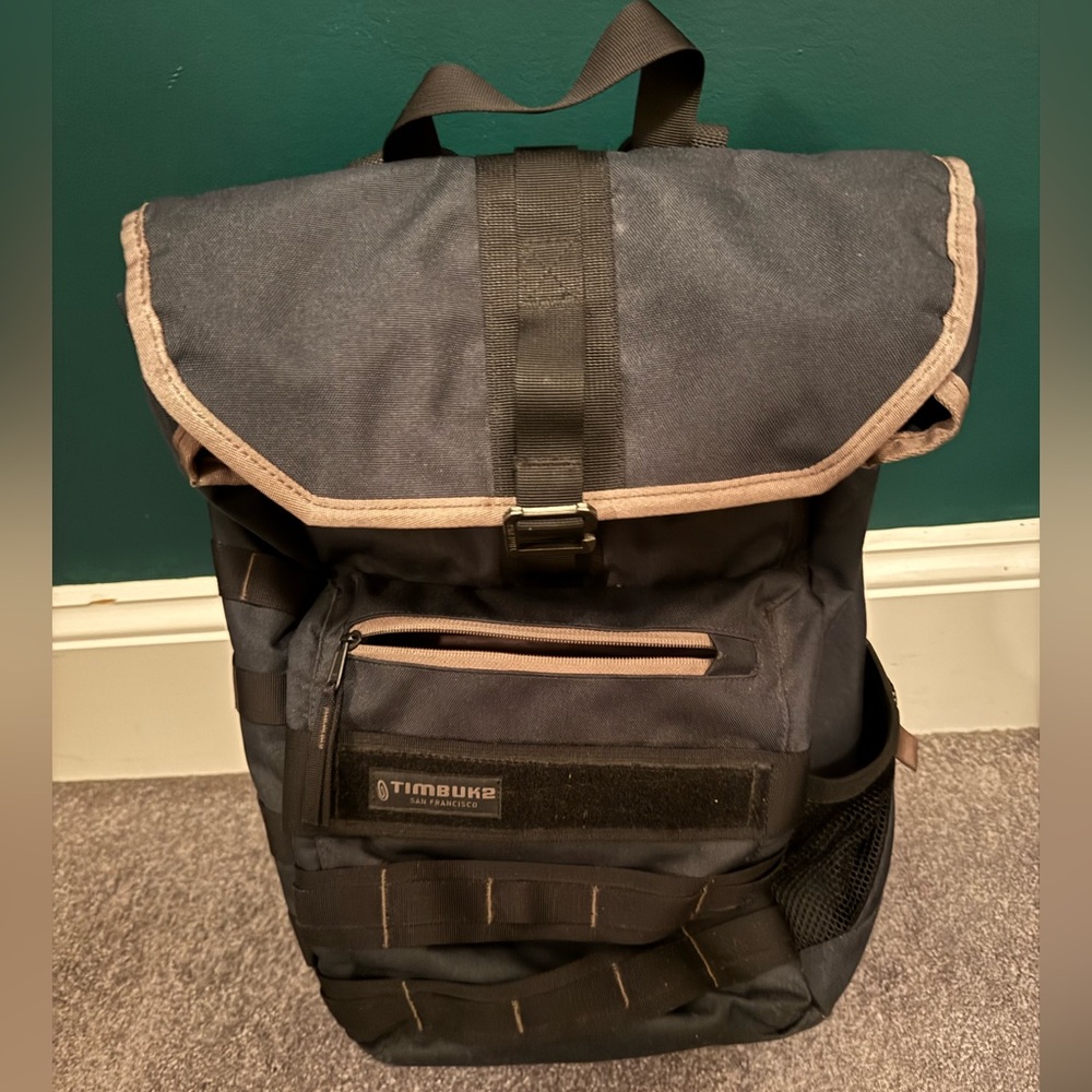 Timbuk2 Spire Navy and Tan Backpack